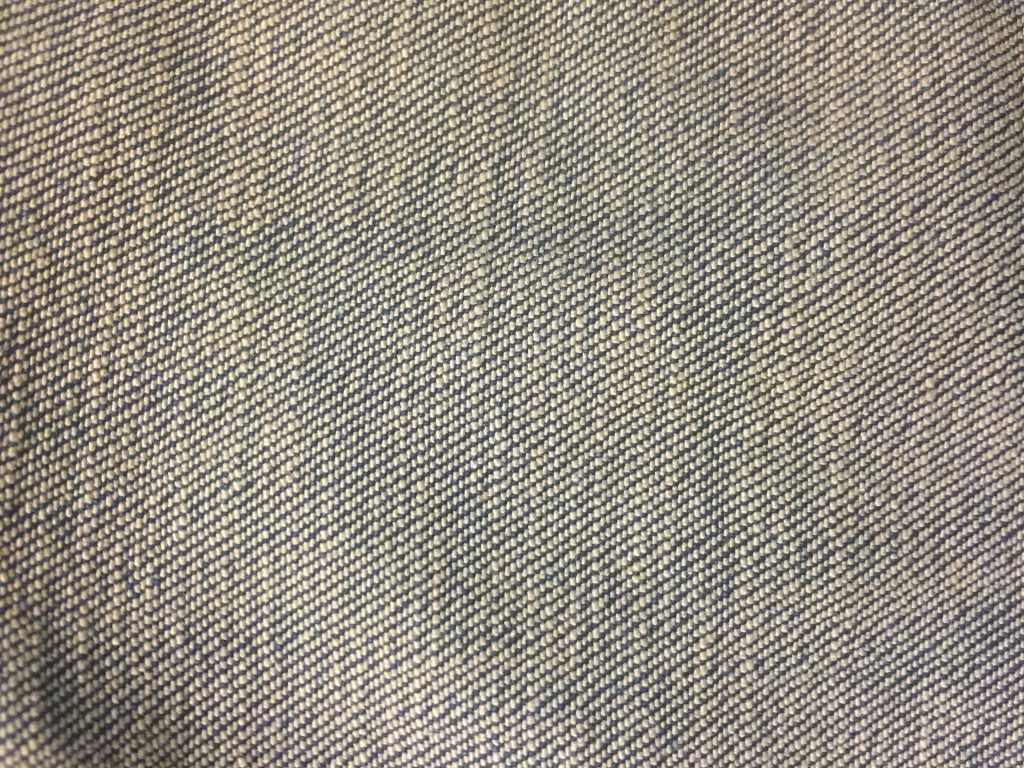 Rough close up of blue and white fabric texture