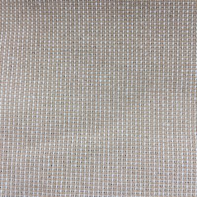 Loosely woven light brown and white threaded fabric