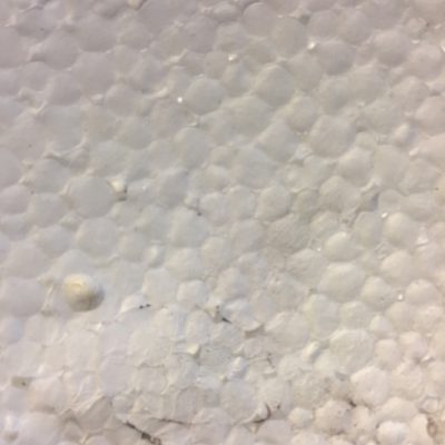 White styrofoam with dented pattern
