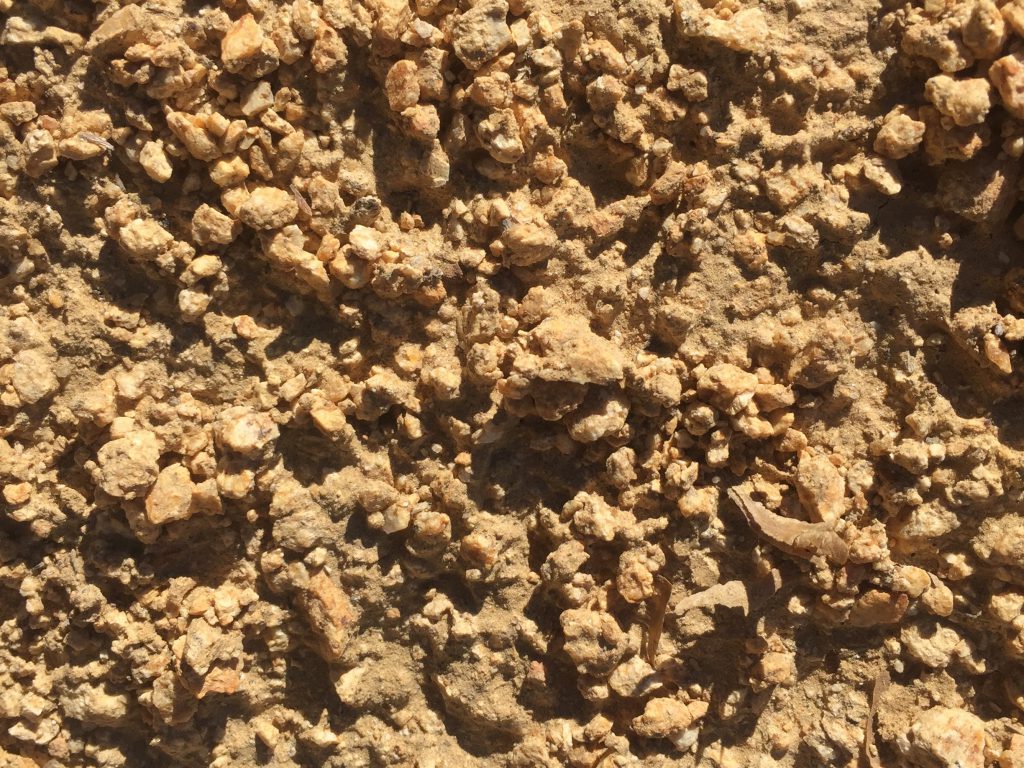 Dried light brown dirt with bumpy texture