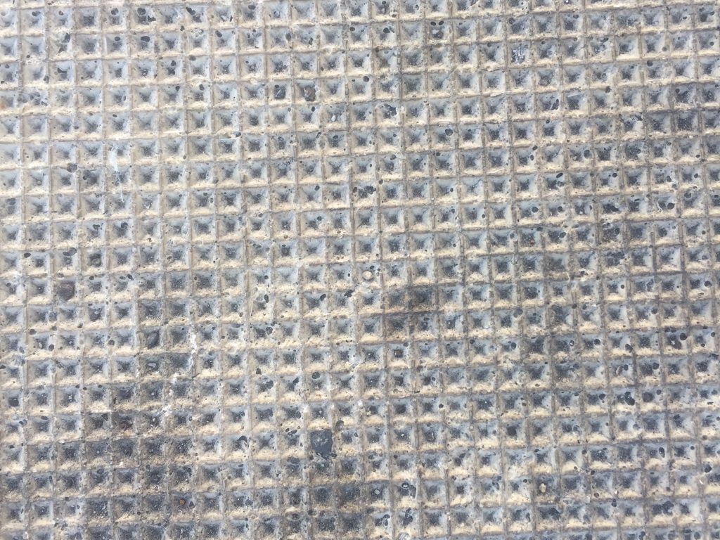 Concrete grid pattern