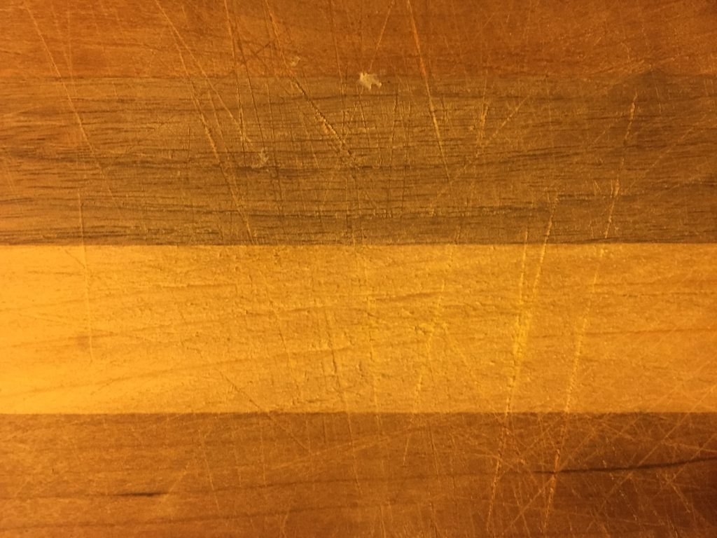Wood Cutting Board with Scratches
