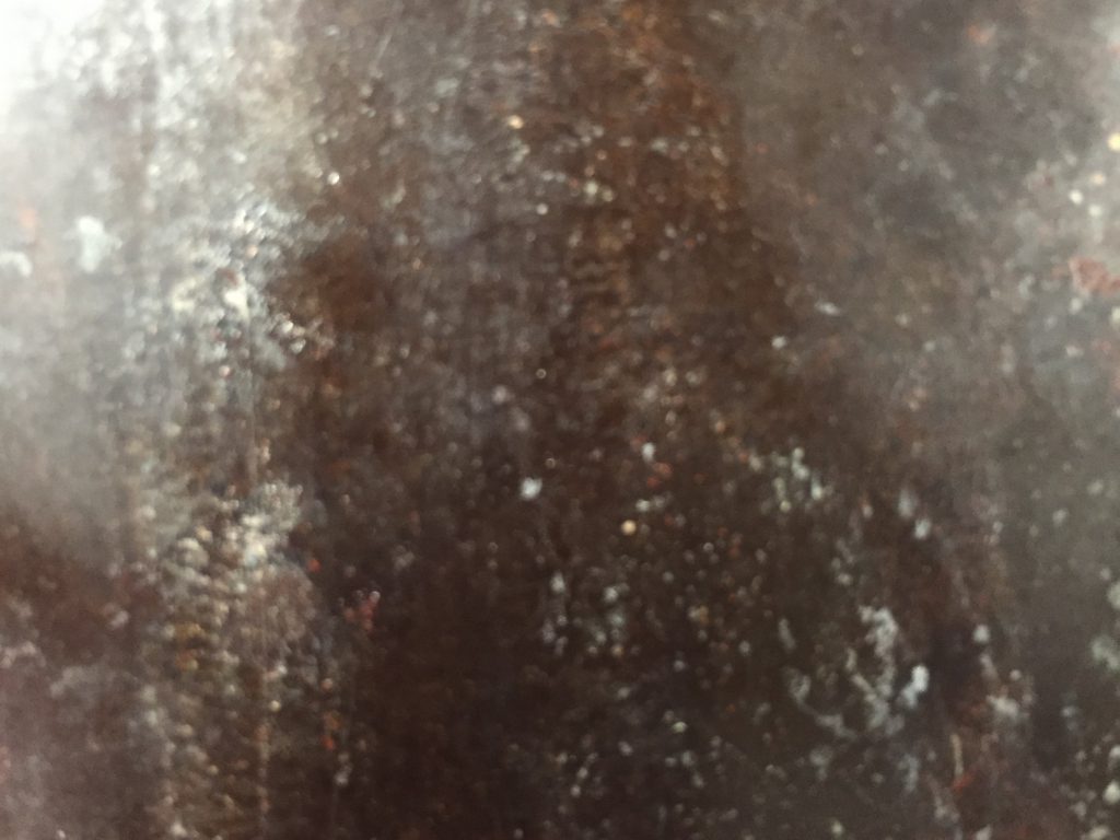 Close up polished brown metal
