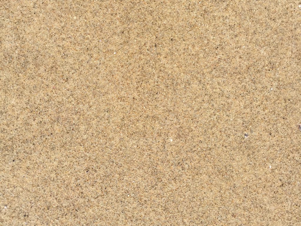 Tiny specs of noise throughout packed down wet sand