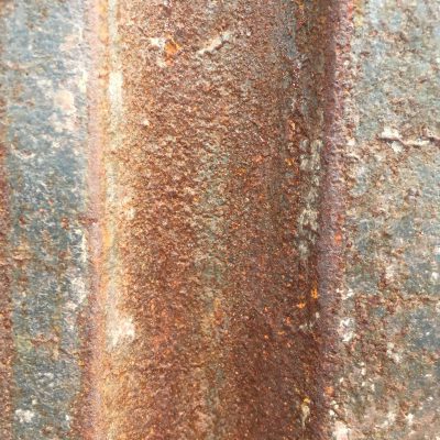 Close up of corroded and rusted metal wall