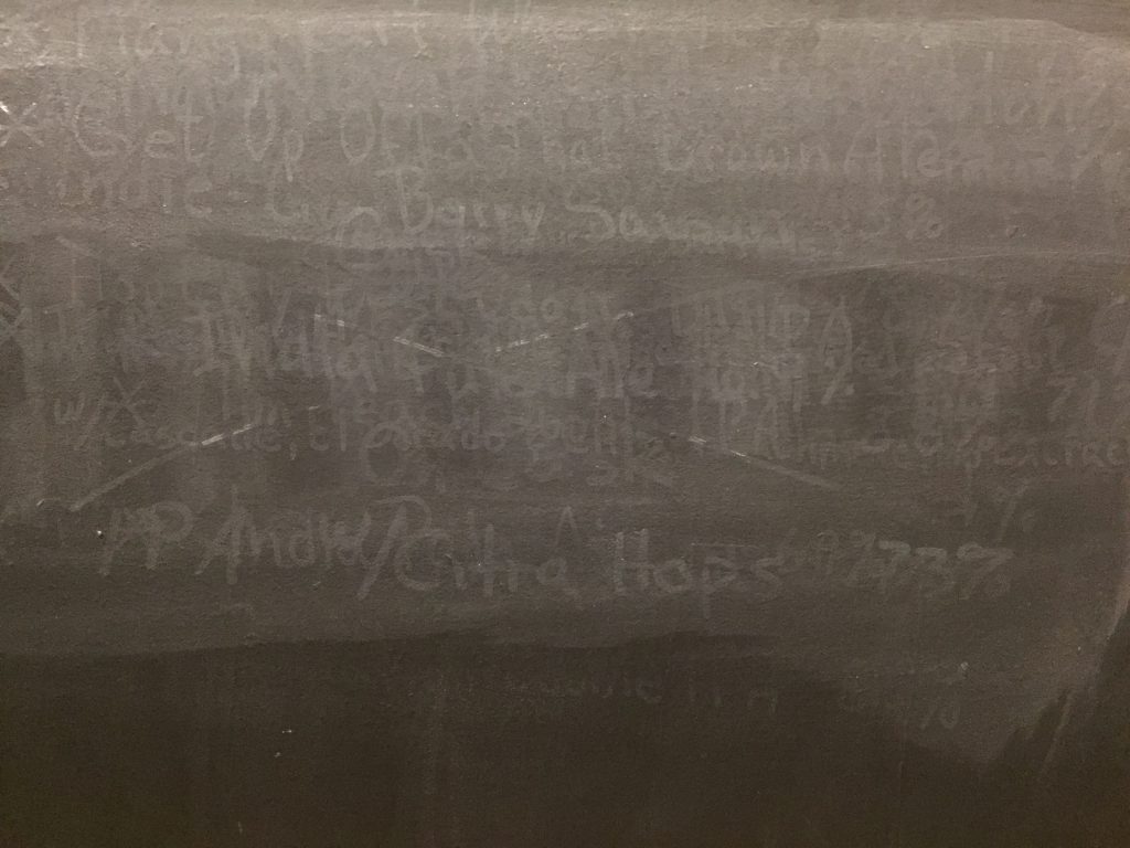 Writing on black wall