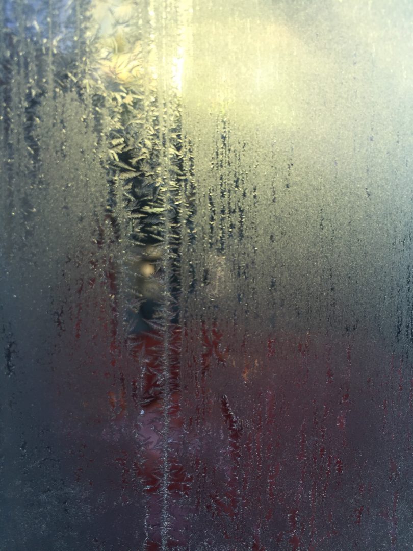 Thin layer of frost over window with colors | Free Textures