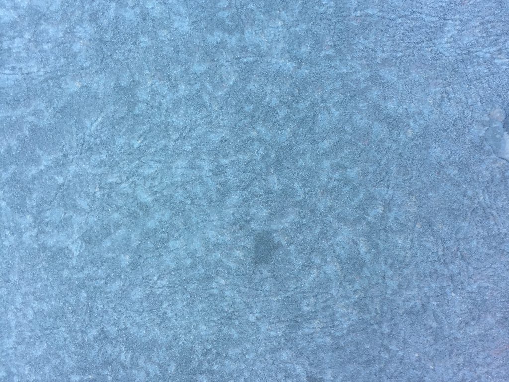Medium blue layer of frost