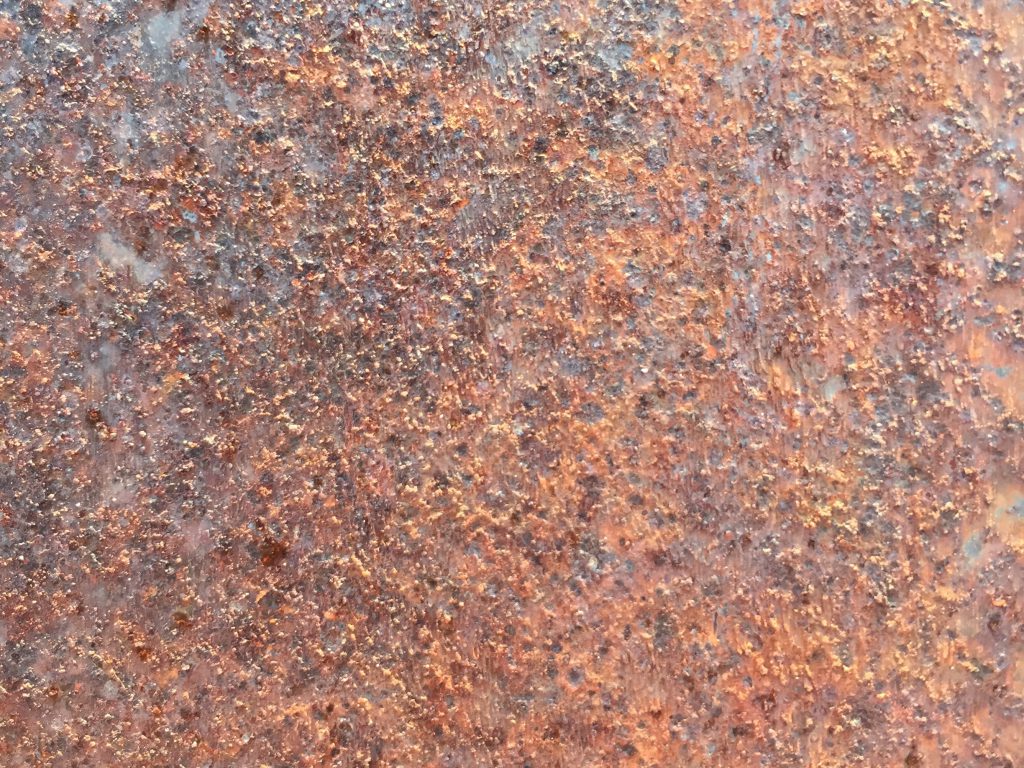 Coarse rusty metal close up