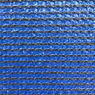 Horizontal black threading in blue plastic