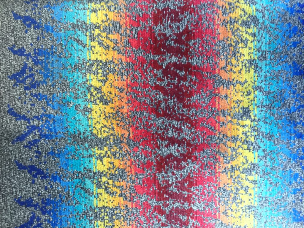 Fabric close up with rainbow stripes