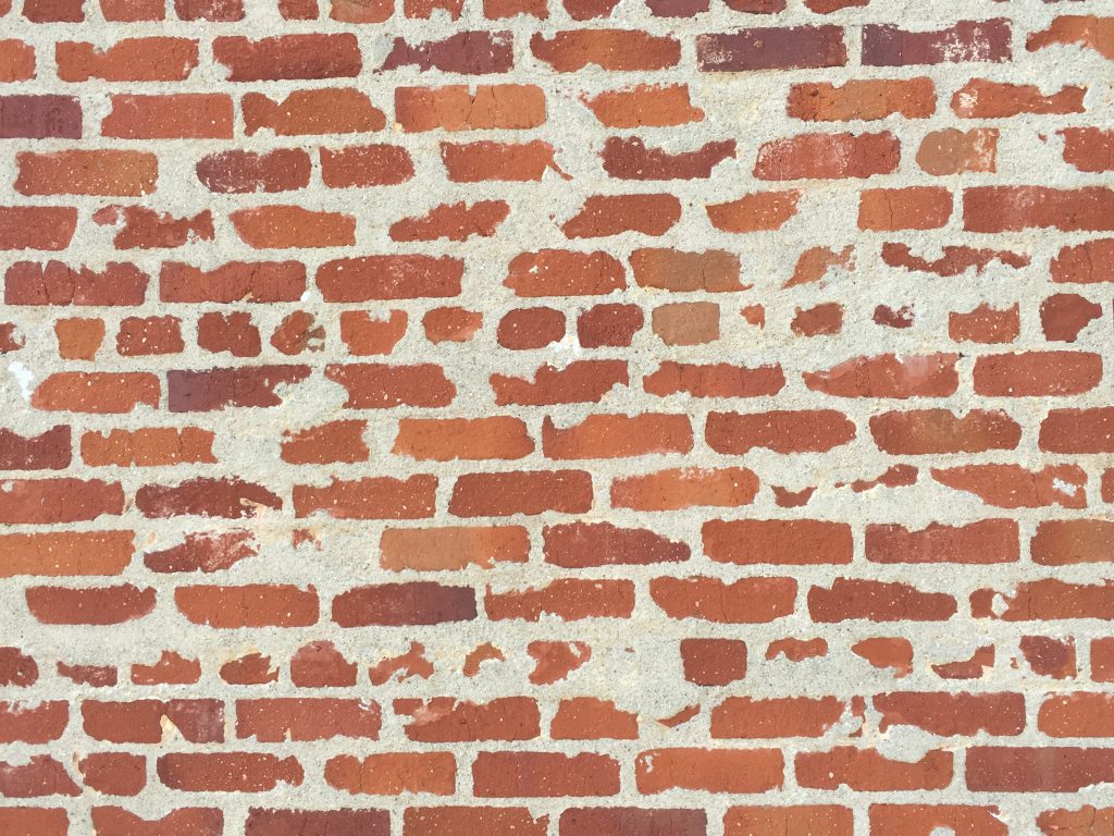 Red and white brick wall