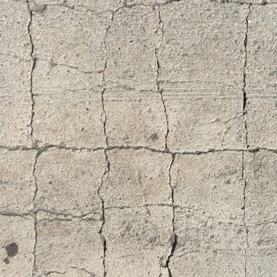 Rough square breaks in pavement