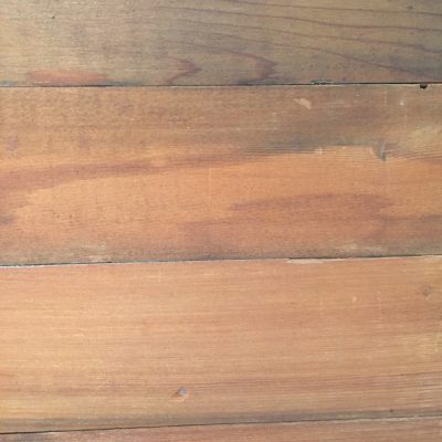 Rich brown stain on wood planks