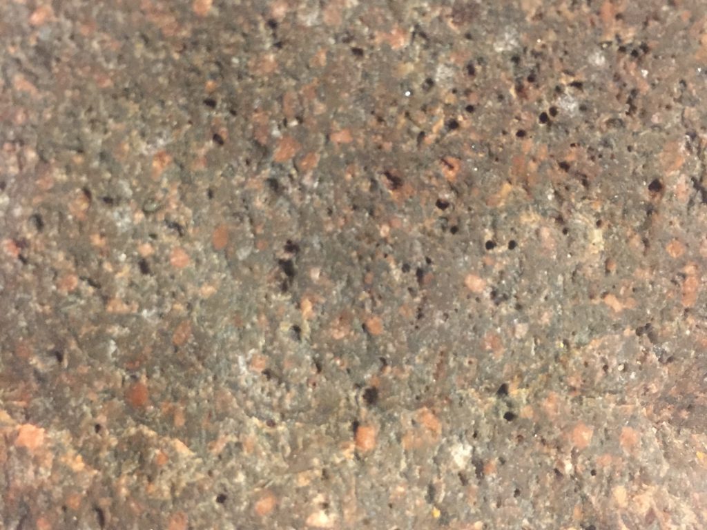 Hard red rock close up