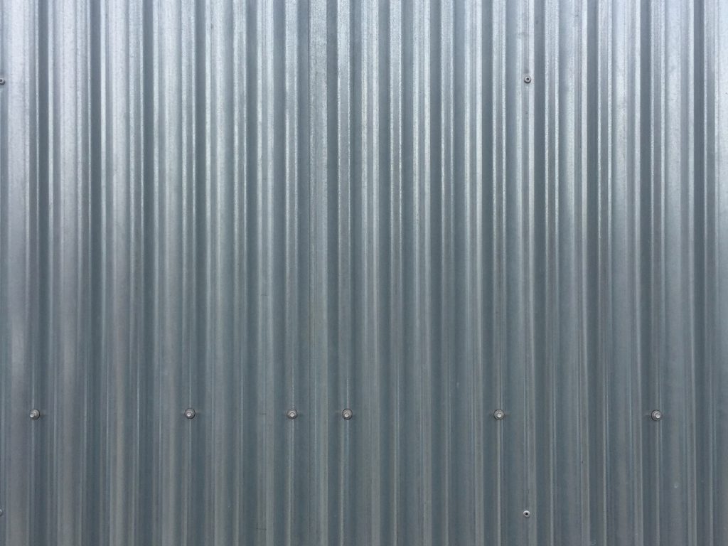 Silver metal fence