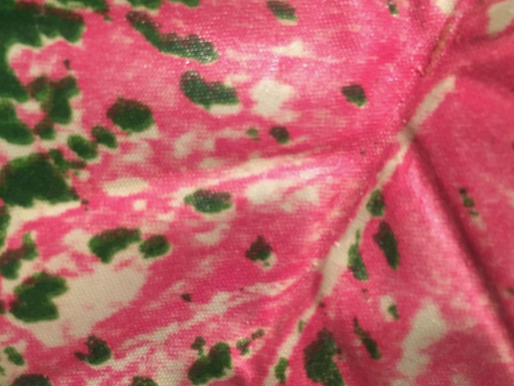 Pink green and off white fabric