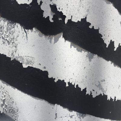 Diagonal black and white paint