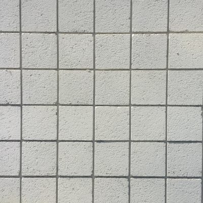 Concrete wall with grid of squares