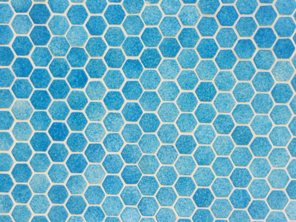 Tiles with varying shades of blue