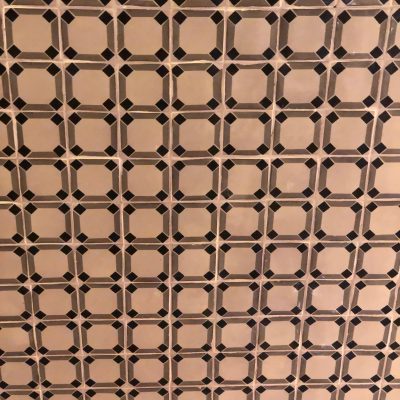Black and tan ceiling pattern