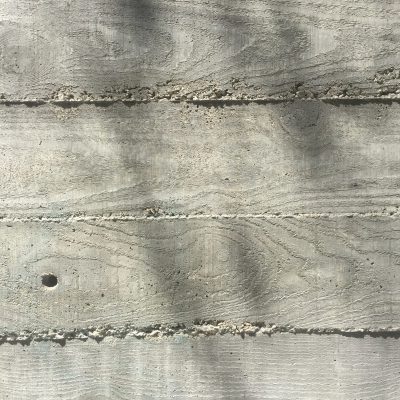 Cement wall with wood grain