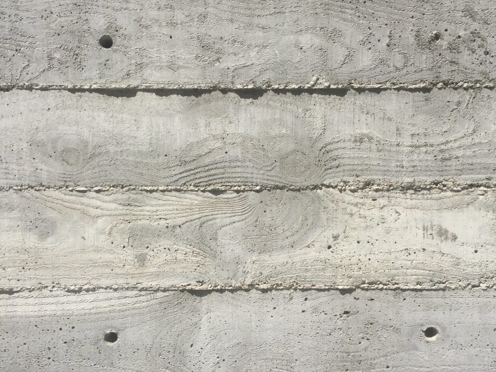 Concrete wall with wood texture