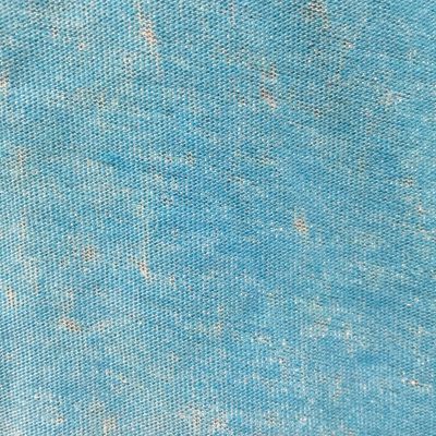 Close up of blue fabric
