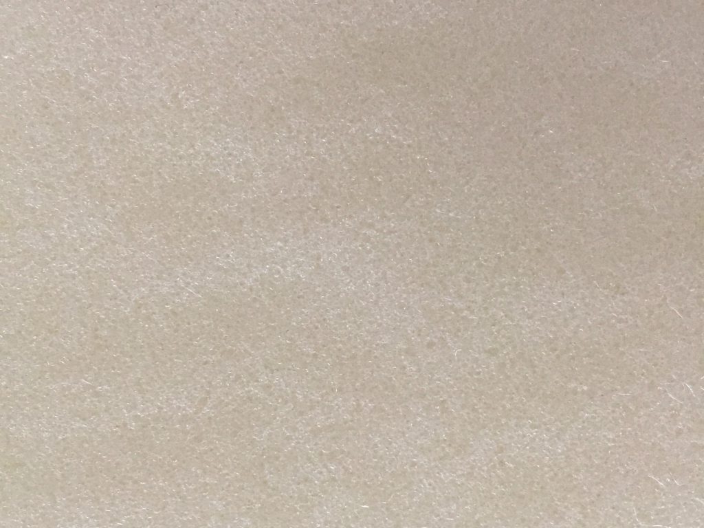 Flat white foam