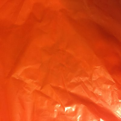 Bright burnt orange plastic