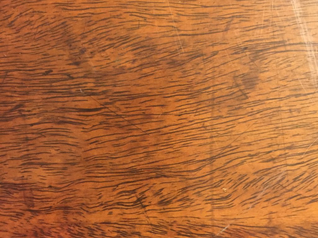Golden brown wood table