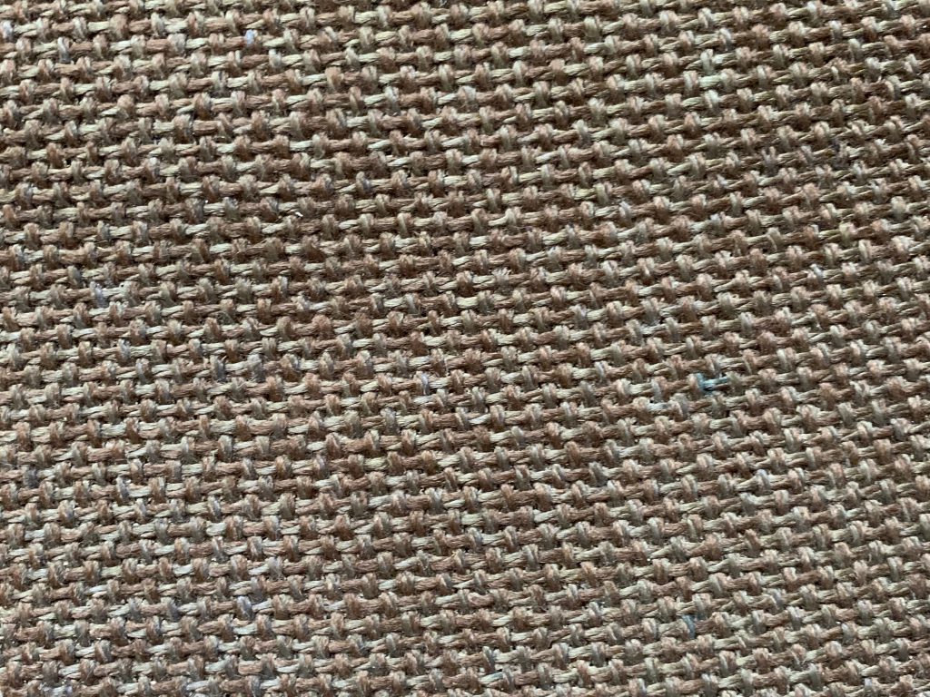 Brown and white tweed