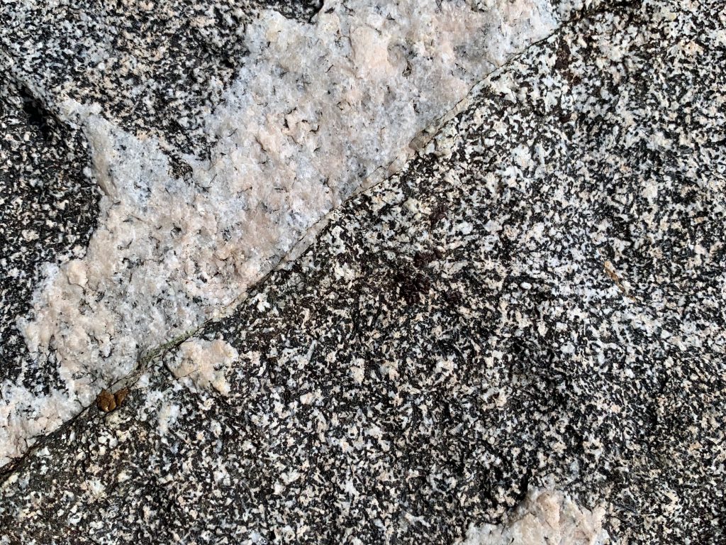 Black and white granite rock