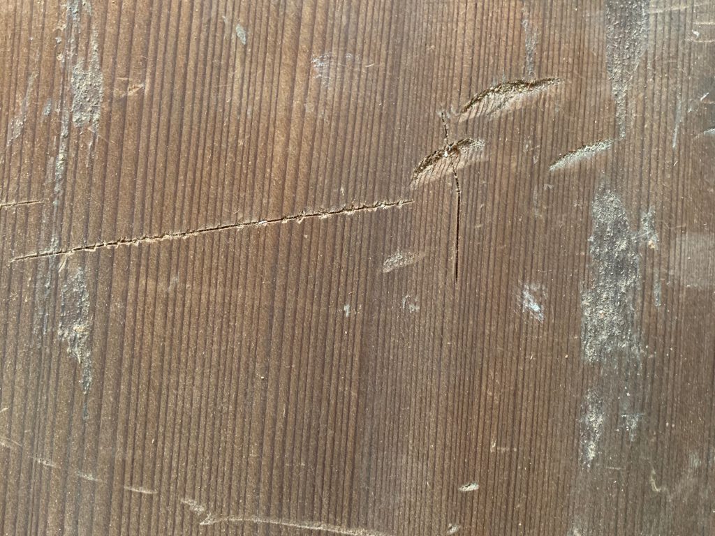 Close up of distress wood