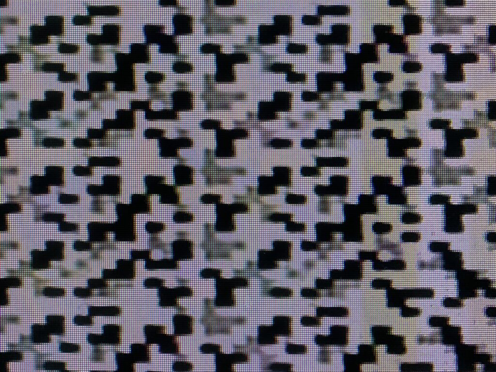 Black and white digital fractal noise