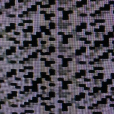 Fractal black and white LED pixel grid