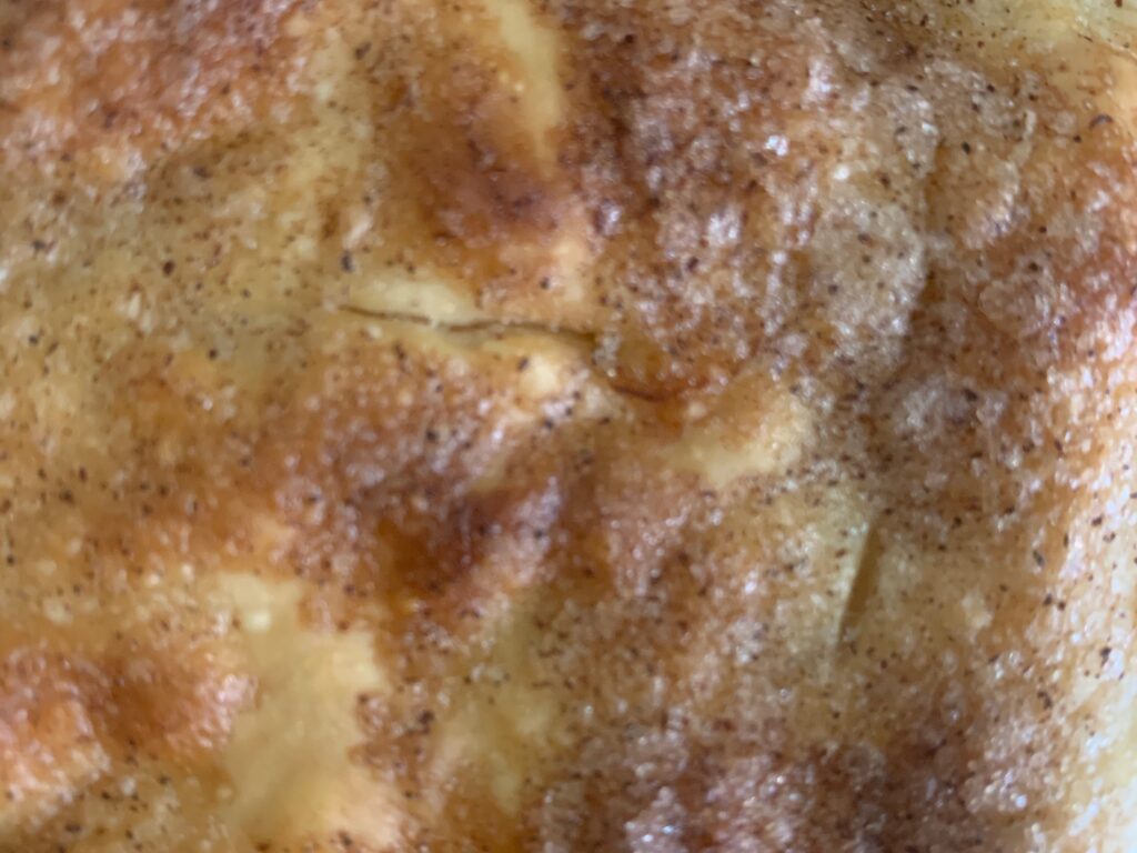 Close up of apple pie crust