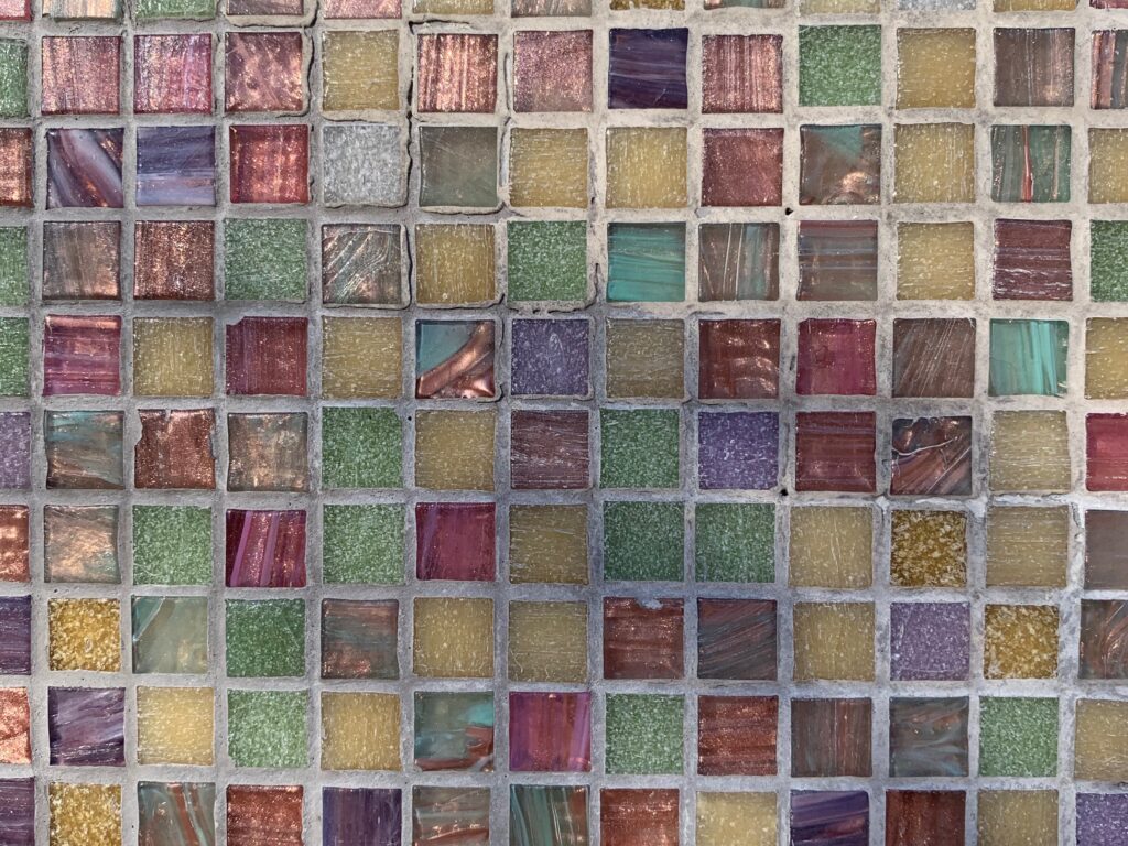 Large grid of colorful tiles
