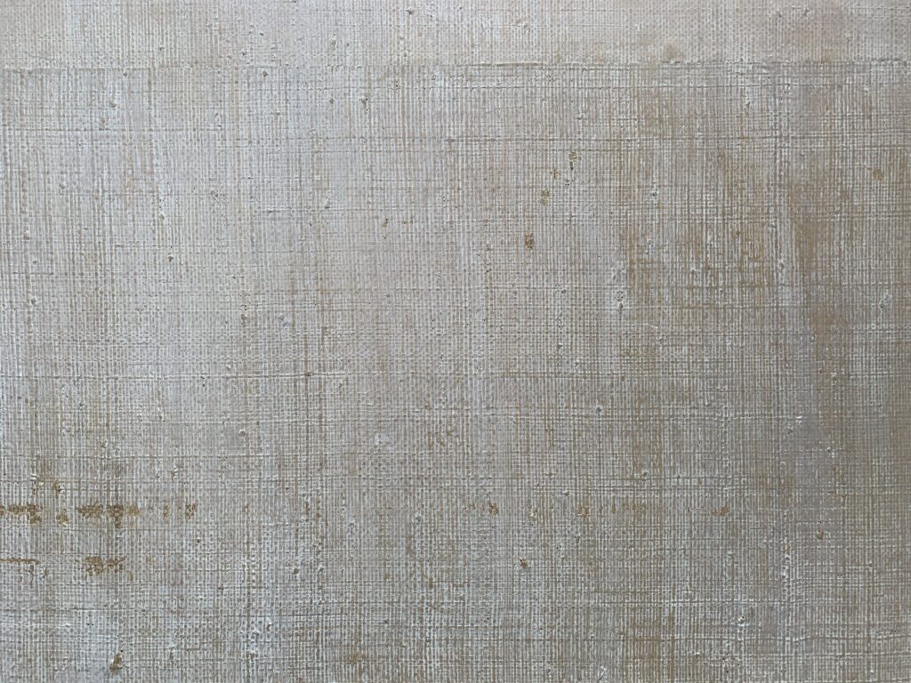 Light white paint over textured cheap brown wood