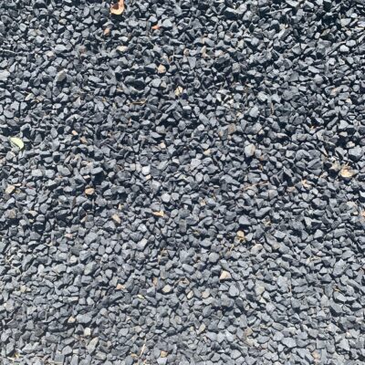Even and flat gray gravel walkway