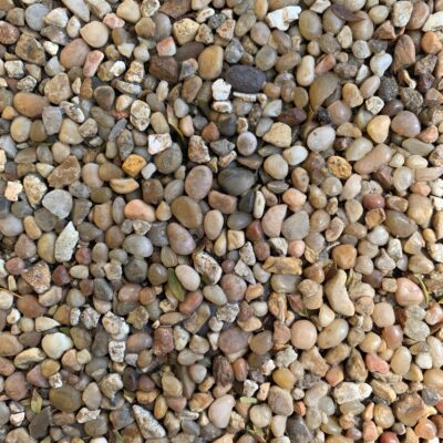 Field of rounded pebbles with varying colors